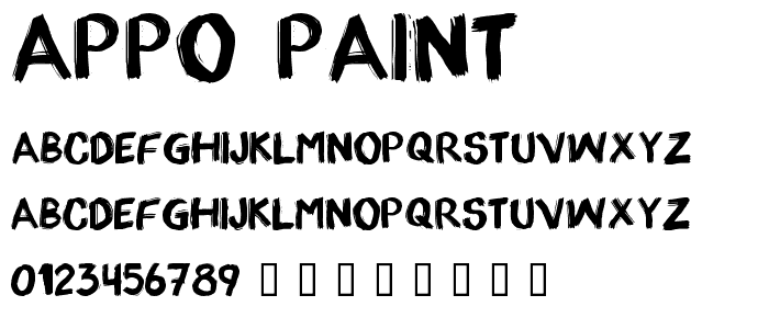 appo paint font